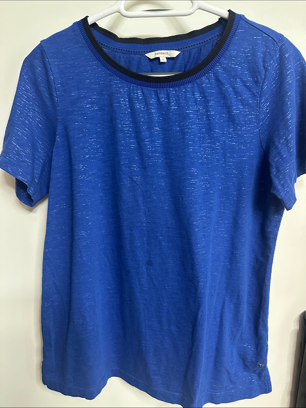 Sandwich Blue Short-Sleeve Crewneck Tee